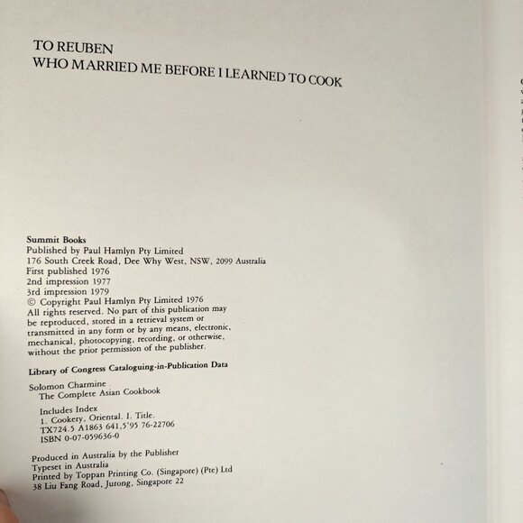 The Complete Asian Cookbook By Charmaine Solomon Vintage Hardcover 1979 - Picture 3 of 9